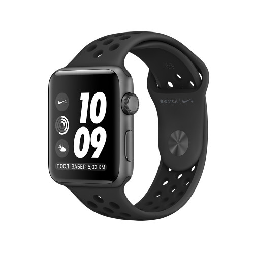 Apple Watch Nike 38mm Space Gray Aluminum Case with Anthracite / Black Nike Sport Band (MQ162)